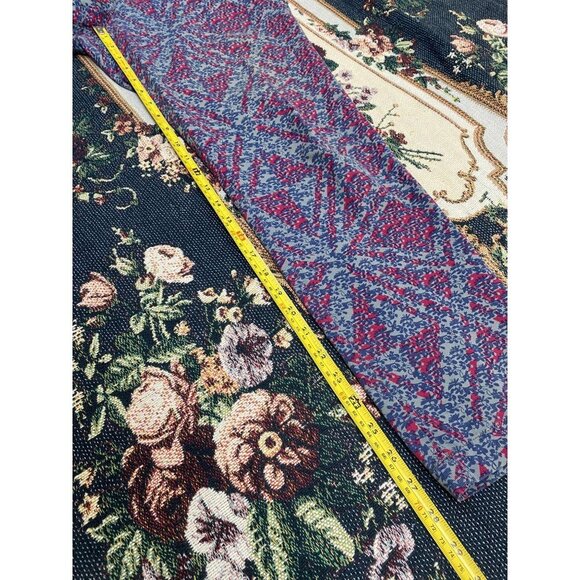 Cabi Straight Leg Floral Pants Womens size 8 Purple Casual Career Office Boho - Picture 7 of 11